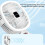 Portable USB Fan Rechargeable Oscillating Quiet Foldable Design with LED Light for Camping Office 4