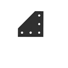 Aluminum Profile Corner Bracket 5 Hole Black 4545L Heavy Duty 90 Degree for 2020 3030 4040 1515