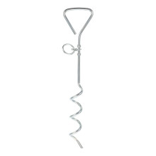 Heavy Duty Spiral Dog Tie Out Stake Secure Outdoor Leash Anchor for Large Dogs Camping Use