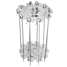 BBQ Skewer Set Stainless Steel with 2 Fixed Plates and 10 Oven Kabob Sticks HeatResistant