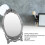 Vintage Floral Embossed Beaded Edged Desktop Makeup Mirror, Silver 9