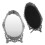 Vintage Floral Embossed Beaded Edged Desktop Makeup Mirror, Silver 15