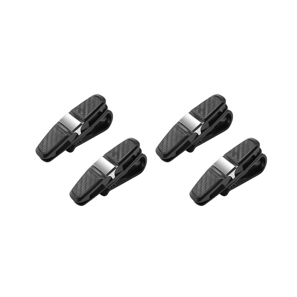4Pcs Car Glasses Clip,Glasses Holders For Car Sun Visor, Sunglasses Eyeglasses Mount With Ticket Card Clip 6132083814534
