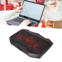 Gaming-Laptop-Kühlpad mit 3 Lüftern & roten LEDs, verstellbaren Winkeln