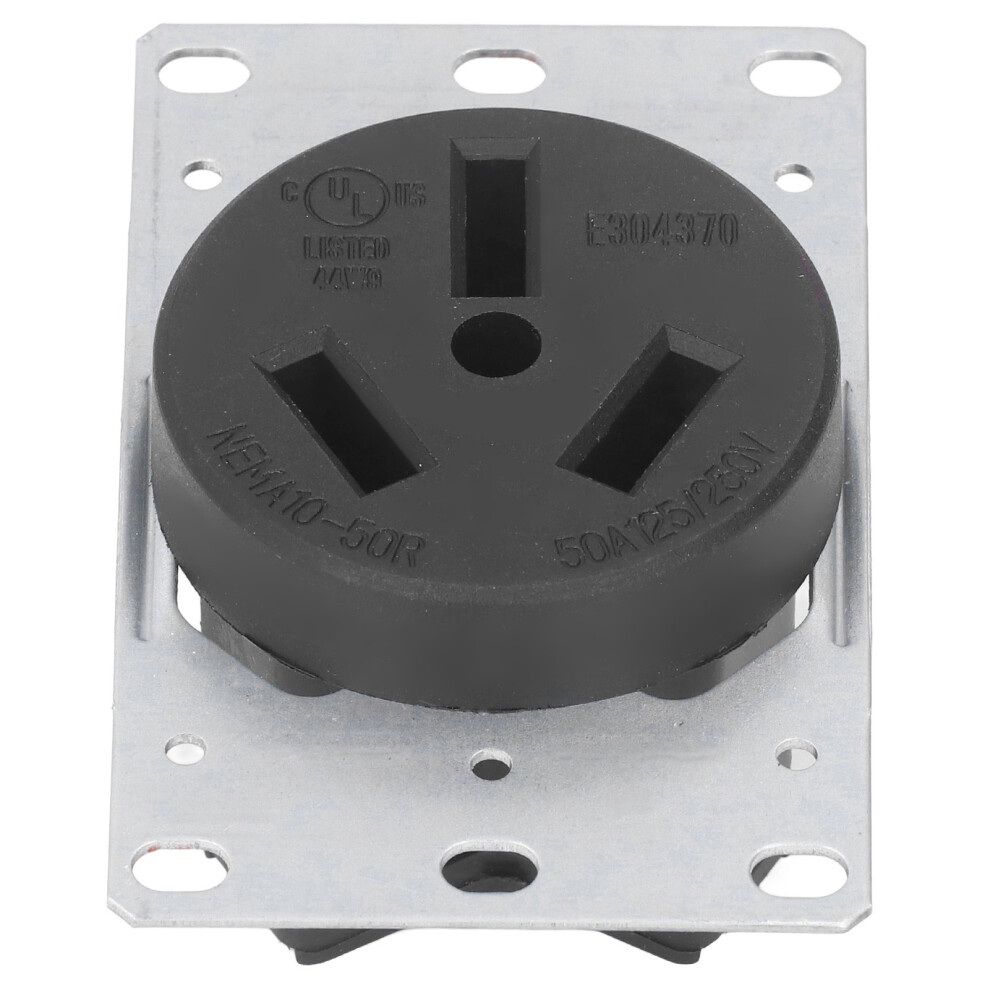 Us 3-Hole 50A 125V/250V Nema 10Â50R Power Outlet, Durable Plastic 4071375833384