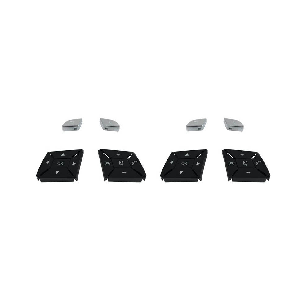 2X W204 W212 W218 Car Steering Wheel Control Menu Button Cover Volume For C Glk E A Class W156 W246 Silver 6132083872060