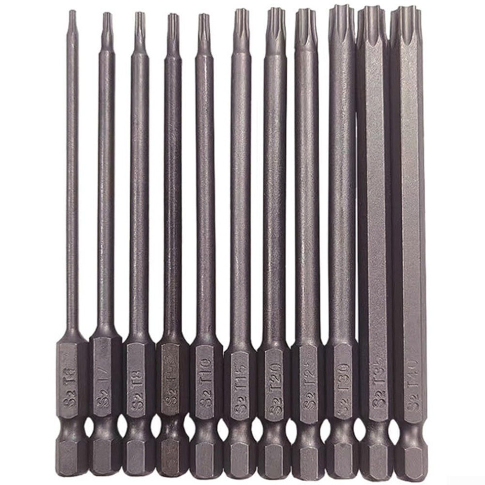 Magnetic Screwdriver Bit Set 11Piece Antislip Grip Heattreated S3 Steel For Electric Screwdrivers And Drills 9199774112710