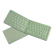 Bluetooth Foldable Keyboard 67 Keys Ultra Slim Rechargeable Travel Wireless Keyboard for Phone Tablet Laptop Green