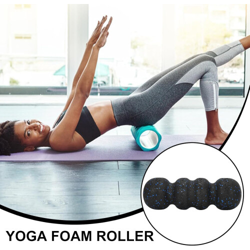 High Density Foam Rollers for Muscle Relief, Deep Tissue Massage, Wave Pattern Design, Mobility Training Gym Accessory 2