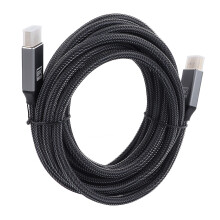 Cavo DisplayPort 1.4 8K da 16,4 piedi in nylon grigio ad alta velocità per PC