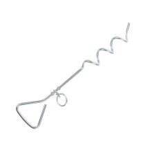 Heavy Duty Dog Tie Out Stake with 360 Swivel Ring, Spiral Leash Anchor for Outdoor Camping