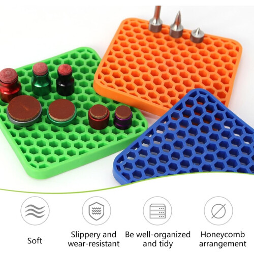 Efficient Tool Storage Silicone Pad Chuck Head Holder For Replacement Heads Orange Color 2