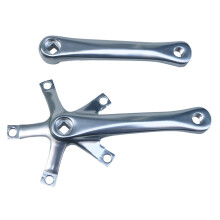 Aluminum Alloy Mountain Bike Crankset Durable Bottom Bracket Compatible Silver