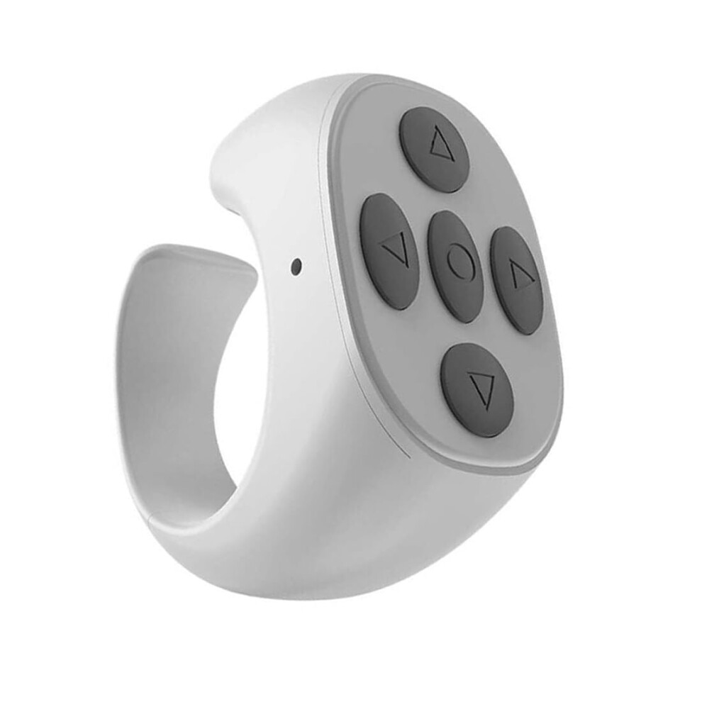 Remote Control - Wireless Bluetooth Remote Control For Camera Shutter And Page Turner, Finger Scroller With Smart Features White 9347817535358