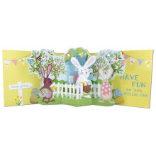 Easter Egg Hunt Hoppy Hunting Fun Pop Up Easter Greeting Card