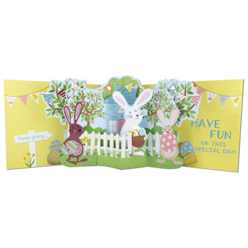 Easter Egg Hunt Hoppy Hunting Fun Pop Up Easter Greeting Card
