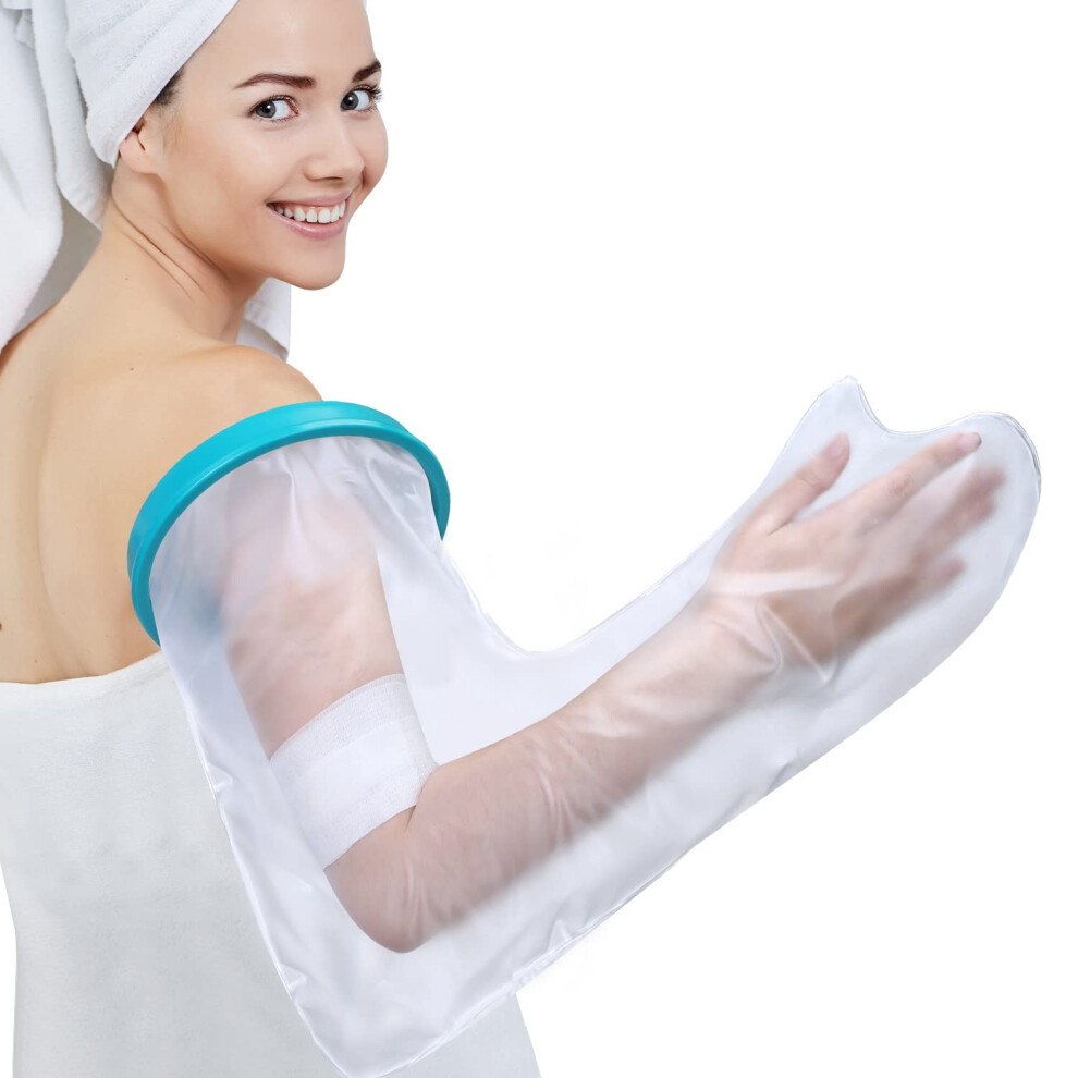 Waterproof Arm Cast Protector for Shower Adult, Full Arm Cover with 100% Seal, Reusable Durable
