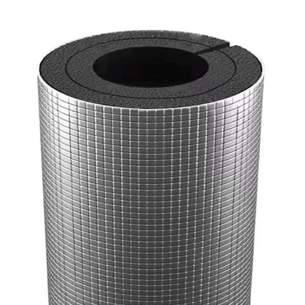 Pipe Insulation Foam With Self Adhesive Aluminum Foil, Waterproof Flame Retardant Freeze Protection 27Mm Silver 9382693429575