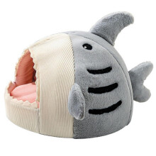 Plush Cat Bed SelfWarming Cat House Washable Small Gray 40x40x32 cm Indoor Cat Nest Soundproof