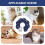 Pet Recovery Collar for Cats and Dogs Adjustable Soft Cone PostSurgery Comfortable Neck Protector 2