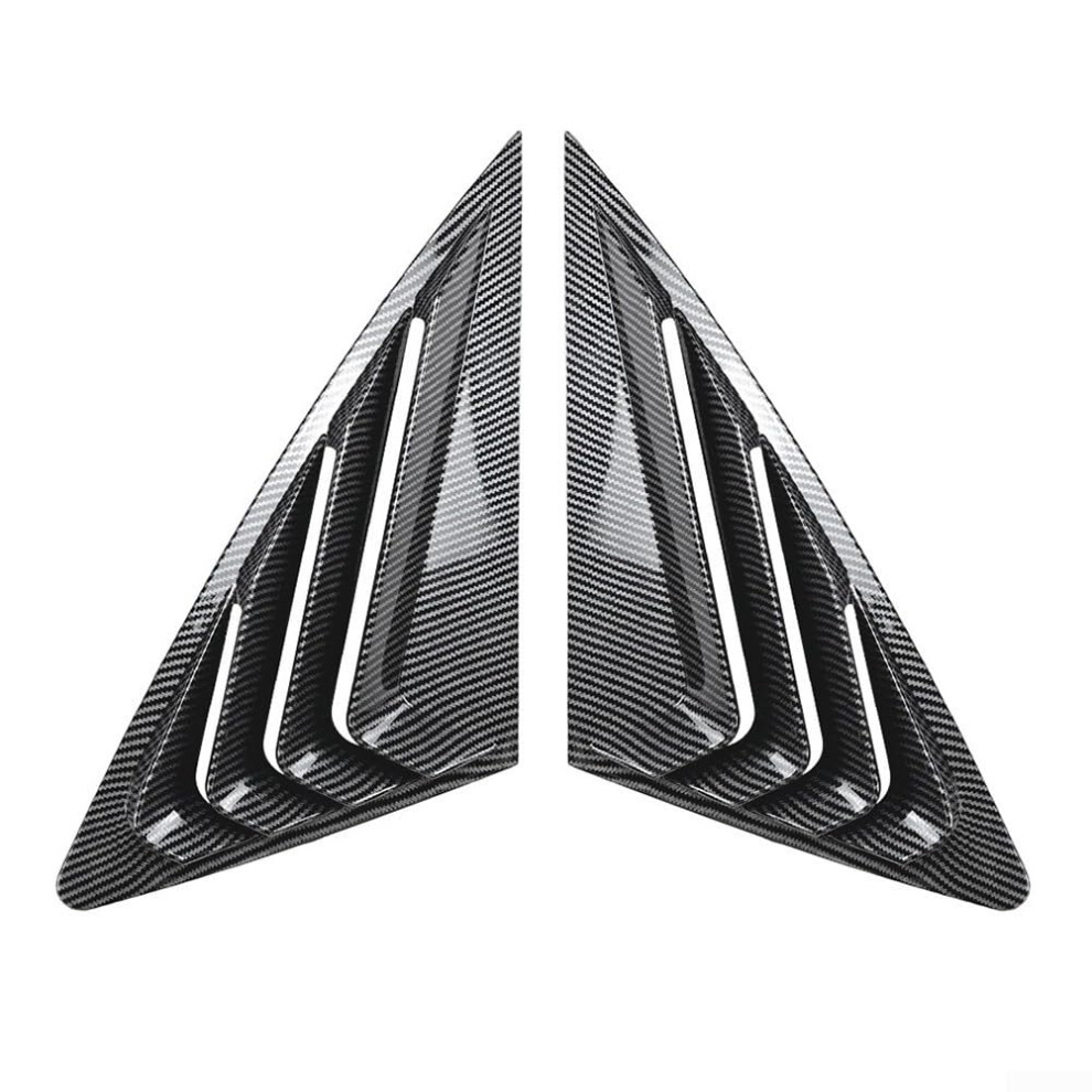 Carbon Fiber Look Rear Spoiler And Glossy Side Window Louvers Accessories For Audi Q3 Sportback 20192024 Black 9347817536218