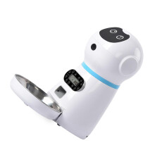 Automatic Pet Feeder Digital Timer Voice Recording Detachable Feeder For Cats And Dogs Anti Tip Design Flexible Impeller