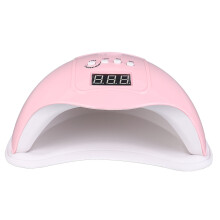 LED Dryeur à Ongles Numérique de 48W avec 24 Chips LED, Lampe de Manucure USB Rose