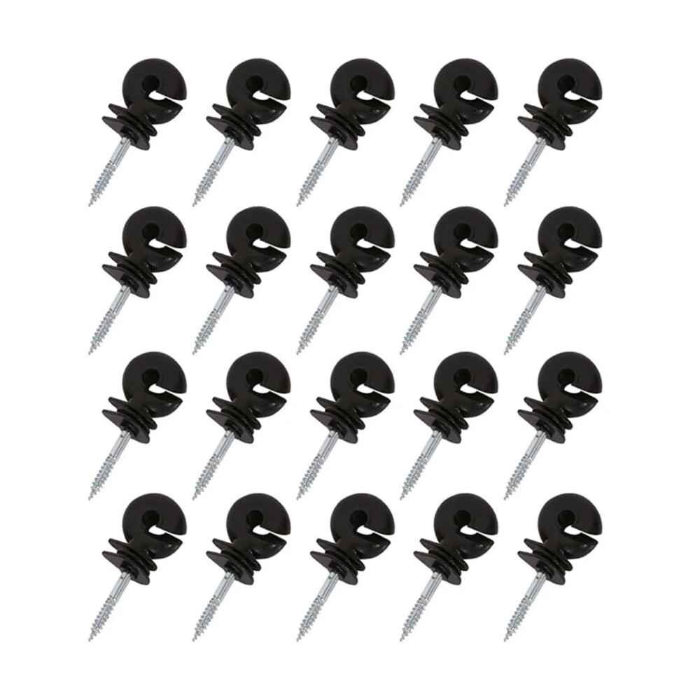 Electric Fence Ring Insulators 20 Pcs Screwin For Wood Posts Wire And Tape Weatherproof 9382693430175