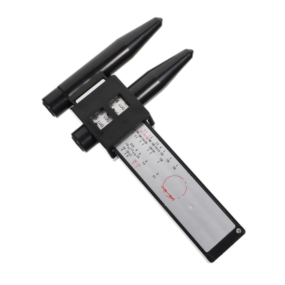 Wheel Rim Bolt Pattern Measuring Gauge Tool - Lightweight Durable Lugs Hub Pitch Ruler For Accurate Wheel Measurements 9347817536683