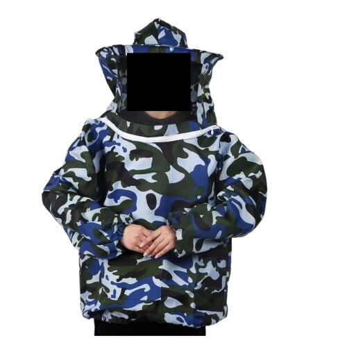 Apiary Suit Beekeeping Foldable Jacket Veil Set Double Zipper Protective Beekeeping Suit With Hat Gris 1