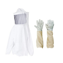 Apiary Suit Beekeeping Protective Clothing Anti Bee Hooded Beekeeping Jacket Half Jacket Sheepskin Gloves