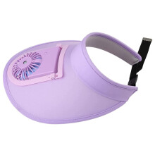 Cooling Fan Hat USB Rechargeable ThreeSpeed Adjustable Baseball Cap for Summer Outdoor Purple