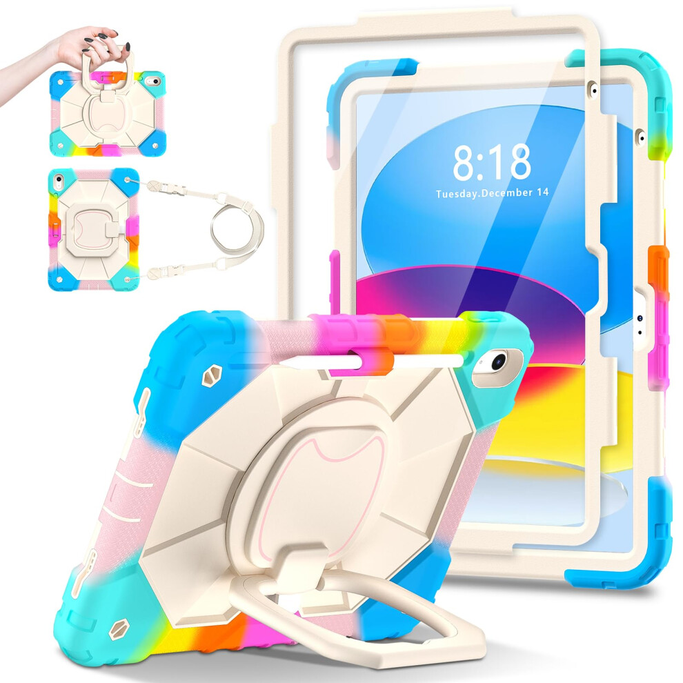Case Heavy Duty Shockproof 360 Rotating Stand With Pencil Holder For Ipad 10.9 And 11Th Gen Blue 9199774115032