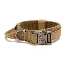 Tactical Chest Harness Large Dog Model 258 Brown Outdoor Dog Collar Leash Compatible