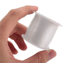 10X ChaîNe de Perles de Bobine de Ligne de PêChe de Poisson en Nylon Transparent de 0,2 mm de DiamèTre