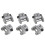 6Pcs Scroll Saw Blades Holders Conversion Kits Pin-Less Adapter Metal Upper/Lower Blade Holders 1