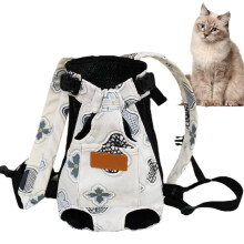 Cat Backpack Carrier with Safety Lock, Breathable Ventilation, Front or Back Wear for Travel and Hiking