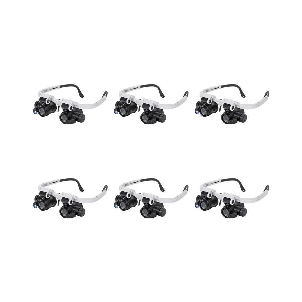 Light 6X Magnifying Glass With 2Led 8X/15X/23X Telescopic Magnifier Loupes Glasses