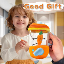 2X Plush Carrot Juicer Toy,Carrot Juicer Plush Toy,6 Inch Carrot Blender Plush, Fun Drawstring Rotating Plush Toy