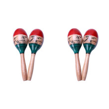 2 Paar Holz Maracas Dauerhaft Große 25 cm Musical Pädagogisches Instrument Spielzeug für Kinder Kinder Rassel