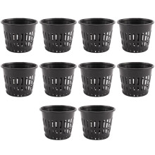 10 Stuks 3 Inch Zware Mesh Pot Netto Cup Mand Hydrocultuur Aeroponic Planten Groeien Kloon Zwart