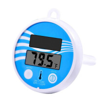 Schwimmendes Schwimmbad Thermometer Kabellos - Schwimmbad Temperatur Thermometer Einfach Abzulesen, Solar Digital Schwimmbad Thermometer