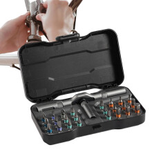 Ratchet Screwdriver Set Magnetic Tip THandle Compact Kit With Bits For Electronics And Car Maintenance