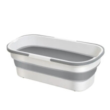 Portable Silicone Bucket for Household Large Mop Bucket Rectangular Thickened Plastic Folding Car Wash Bucket