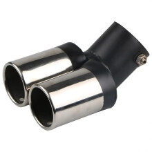 Car End Pipes Stainless Steel Dual Outlet Exhaust Tip Slant Rolled Universal Car Tail Pipe