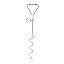 Heavy Duty Dog Tie Out Stake with Tangle Swivel Iron Anchor for Outdoor Yard and Camping
