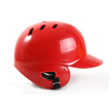 Baseball Batting Helmet Red, Softball Batter's Helmet with Dual-Density Foam, High Impact ABS Shell, Moisture Wicking Liner