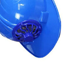 Casque de sécurité pour fans avec refroidissement solaire, pare-soleil respirant, bleu, 29x23x15cm