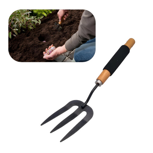 Heavy Duty Garden Fork Rust Resistant Steel Digging Fork with Ergonomic Handle for Soil and Clay
