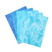 5 Pezzi Tessuto di Cotone Morbido per Trapuntatura Blu 50cm x 45cm Patchwork